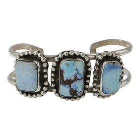 Gilbert Nez Navajo Golden hills Turquoise Bracelet