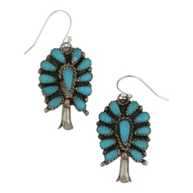 Navajo Cluster Block Blossom Earrings