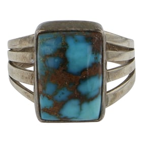 Navajo Pilot Mountain Turquoise Ring