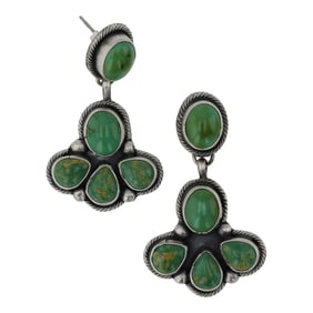 Rena Shelly Navajo Sonoran Gold Turquoise Earrings