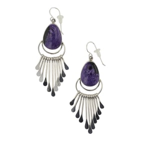 Paula Armstrong Navajo Charoite Earrings