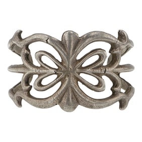 Vintage Navajo Plain Silver Sandcast Bracelet