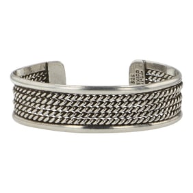 Vintage Taxco Plain Silver Bracelet