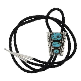Navajo Kingman Turquoise Bolo Tie
