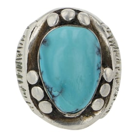 Vintage Navajo Turquoise Men's Ring