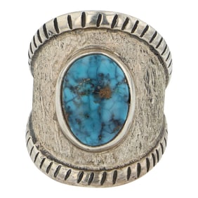 Navajo Morenci Turquoise Ring