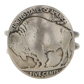 Navajo Buffalo Nickel Adjustable Ring