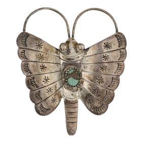 Vintage Navajo Turquoise Pin