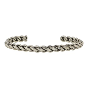 Navajo Twisted Wire Plan Silver Bracelet