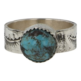 Rick Enriquez Navajo Compitos Turquoise Ring