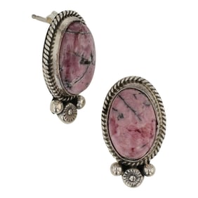 Navajo Rhodonite Earrings