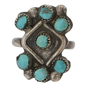 Vintage Zuni Turquoise Ring
