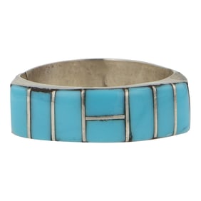 Zuni Turquoise Inlay Ring