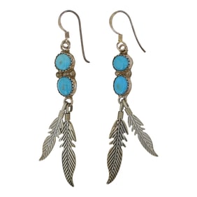 Navajo Kingman Turquoise Earrings