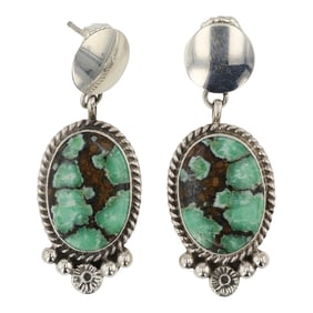 Ella Linkin Navajo New Landers Chalcociderite Earrings