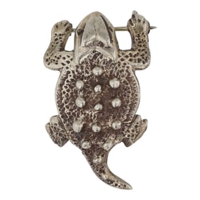 Navajo Plain Silver Gecko Pin