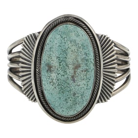 Leon Martinez Navajo Compitos Turquoise Bracelet