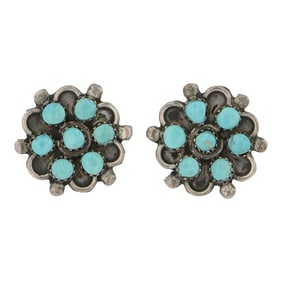 Vintage Navajo Turquoise Screw Back Earrings