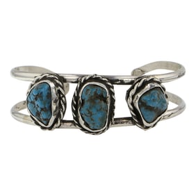 Gilbert Nez Navajo Kingman Turquoise Bracelet