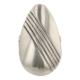 Tommy Jackson Award Winning Navajo Artist Plain Silver Ring