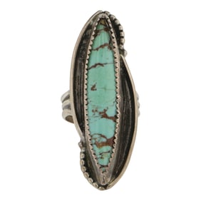 Vintage Navajo Nevada Turquoise Ring