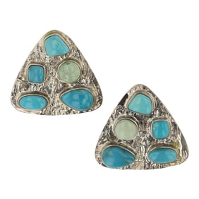 Navajo Nevada Turquoise Clip-on Earrings