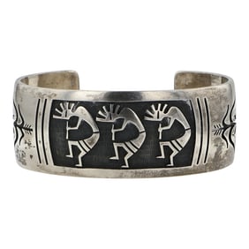 Dwyane Lomayestewa Hopi Kokopelli & Corn Bracelet