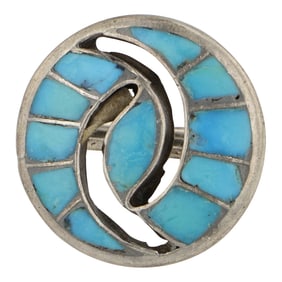 Vintage Zuni Sleeping Beaty Turquoise Ring