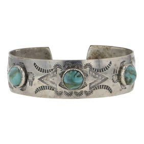 Vintage Navajo Nevada Turquoise Bracelet
