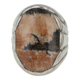Vintage Navajo Petrified Wood Men's Ring