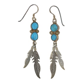 Navajo Kingman Turquoise Earrings
