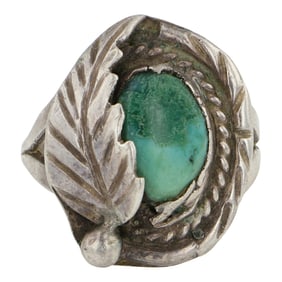 Vintage Navajo Nevada Turquoise Ring
