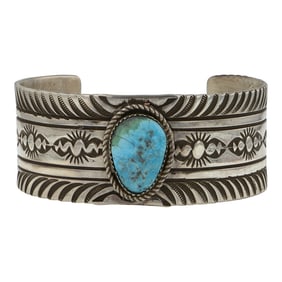 Rick Enriquez Navajo Compitos Turquoise Bracelet