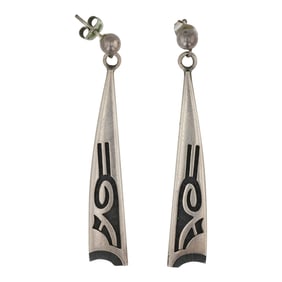 Lawrence Saufkie (1934-2011) Hopi Vintage Earrings