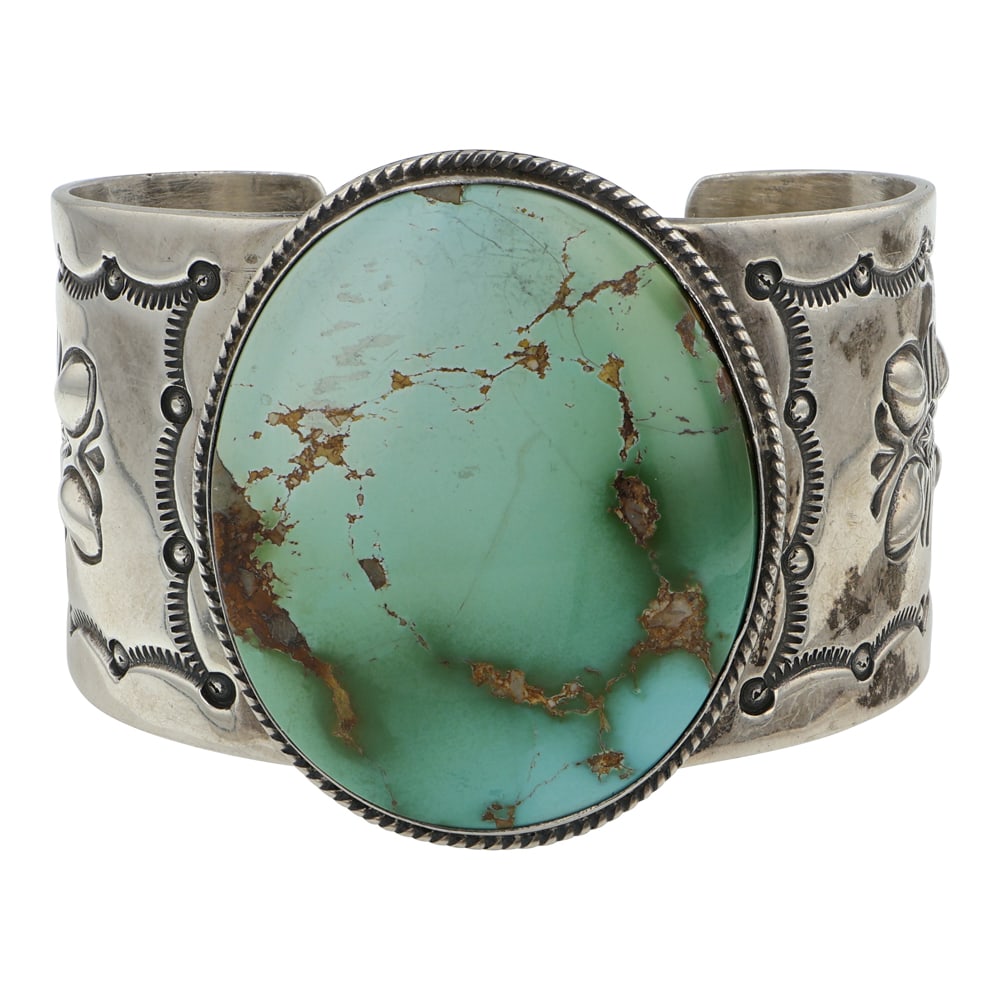 Vintage Navajo Royston Turquoise Large Cuff Bracelet (1 of 3)