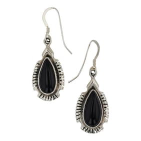 Navajo Black Onyx Earrings