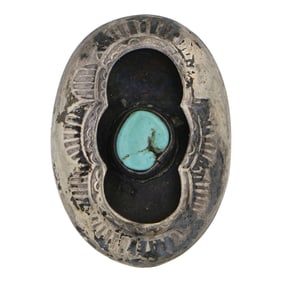 Vintage Navajo Nevada Turquoise Ring