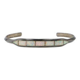 Zuni Synthetic Opal Inlay Bracelet