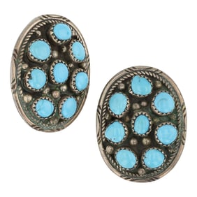 Navajo Kingman Turquoise Earrings
