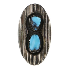 Vintage Navajo Candelaria Turquoise Ring