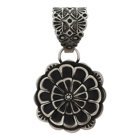 Leander Tahe Navajo Stamp-Work Intricate Pendant