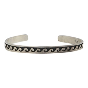 Hopi Plain Silver Cuff Bracelet