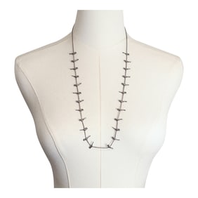 Vintage Navajo Heishi Silver Hummingbirds Necklace