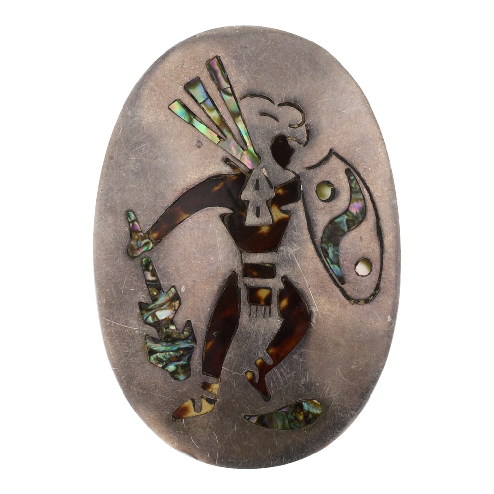 Vintage Shell Inlay Pin & Pendant (1 of 2)