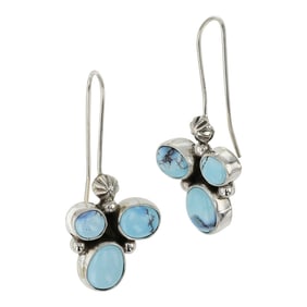 Eula Wyllie Navajo Golden Hills Turquoise Earrings