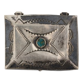 Vintage Navajo Nevada Turquoise Small Box