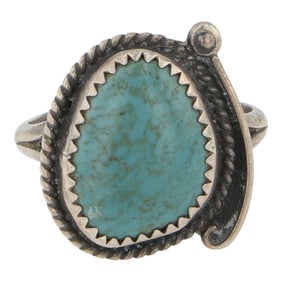 Vintage Navajo Nevada Turquoise Ring