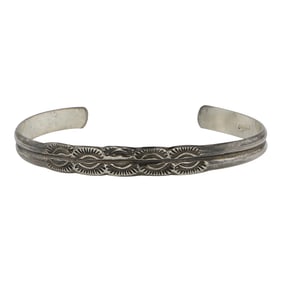 Vintage Navajo Plain Silver Cuff Bracelet