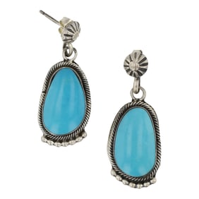RB Navajo Kingman Turquoise Earrings