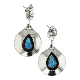 Navajo Turquoise Shadowbox Earrings